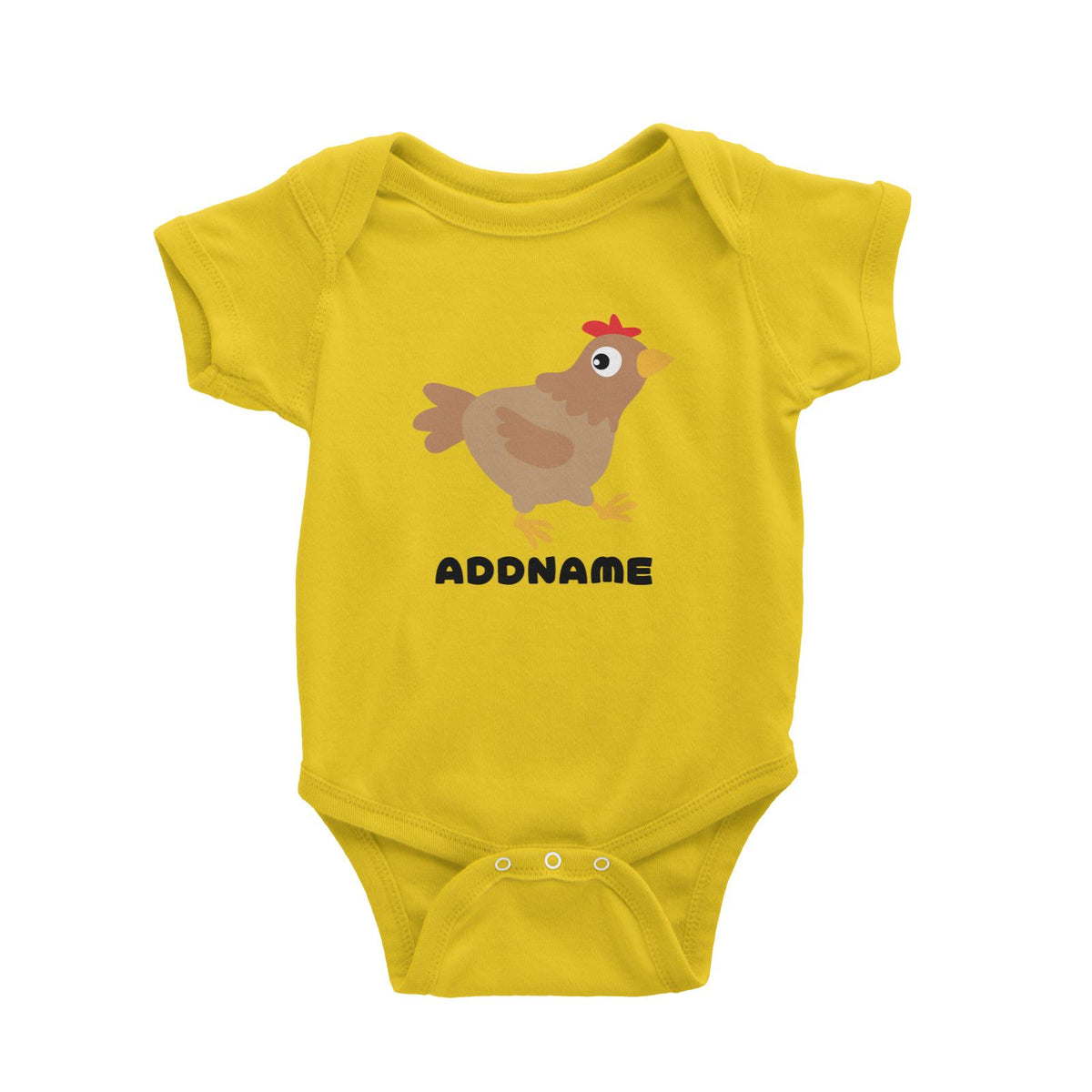 Farm Hen Chicken Addname Baby Romper