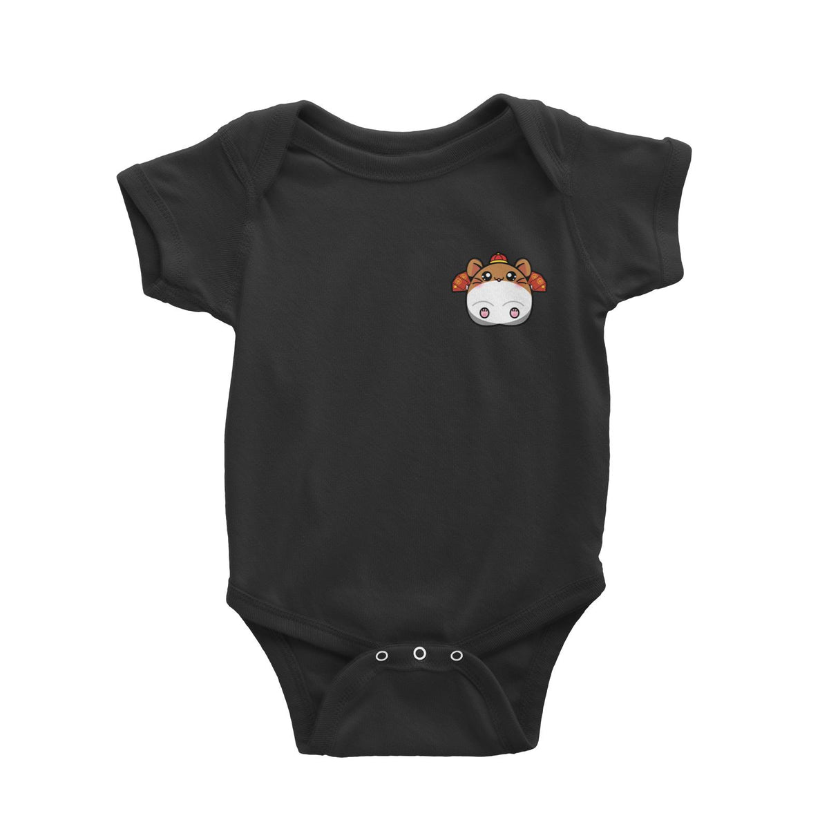 Prosperous Pocket Mouse Series Bob With AngPao Wishes Happy Prosperity Baby Romper
