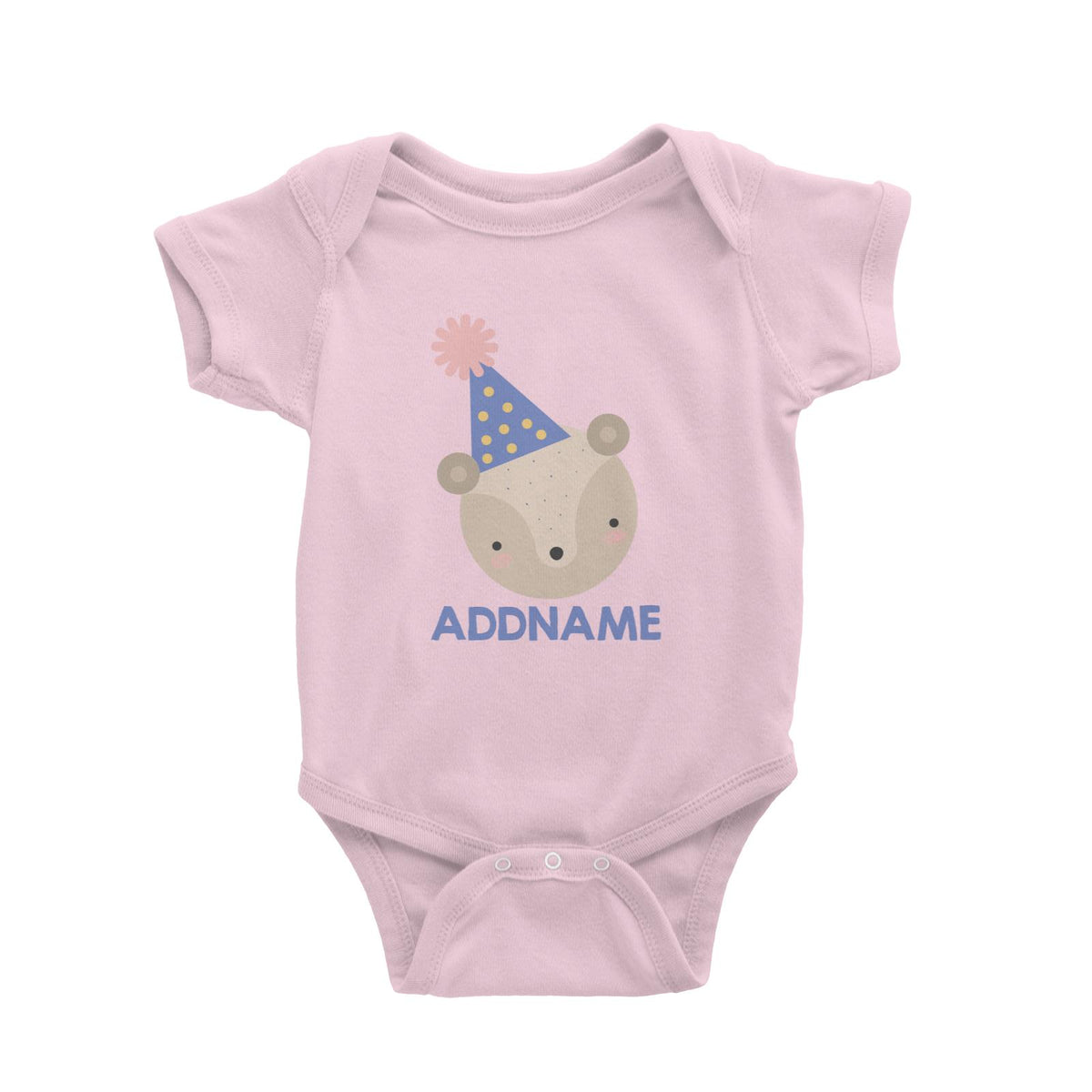 Cute Squirrel with Party Hat Birthday Theme Baby Romper