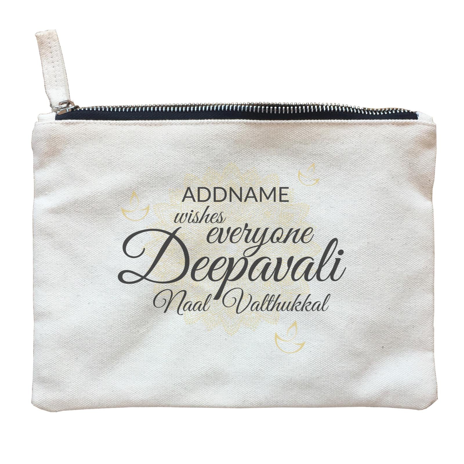Addname Wishes Everyone Deepavali with Mandala Zipper Pouch