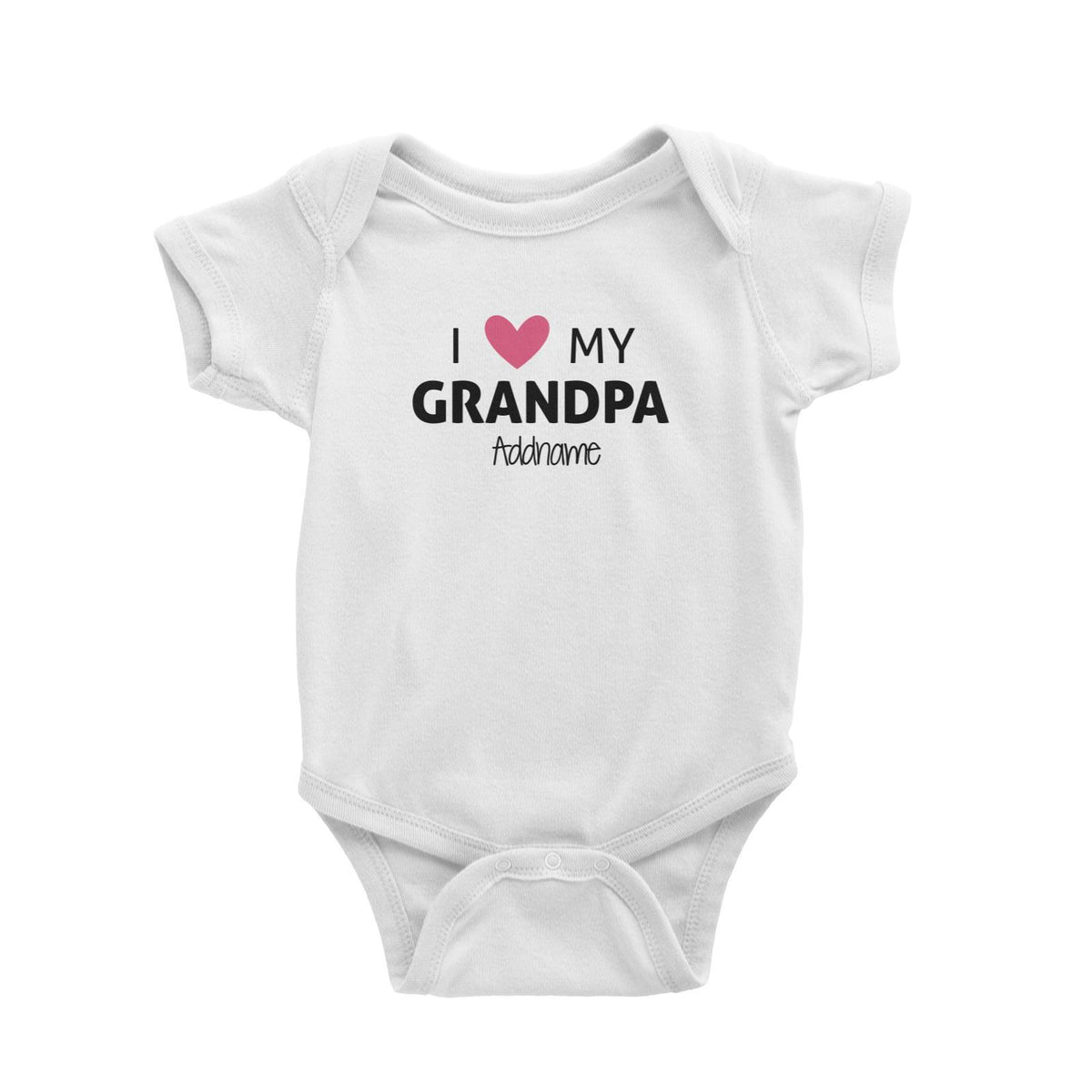 I Love My Grandpa Addname Baby Romper