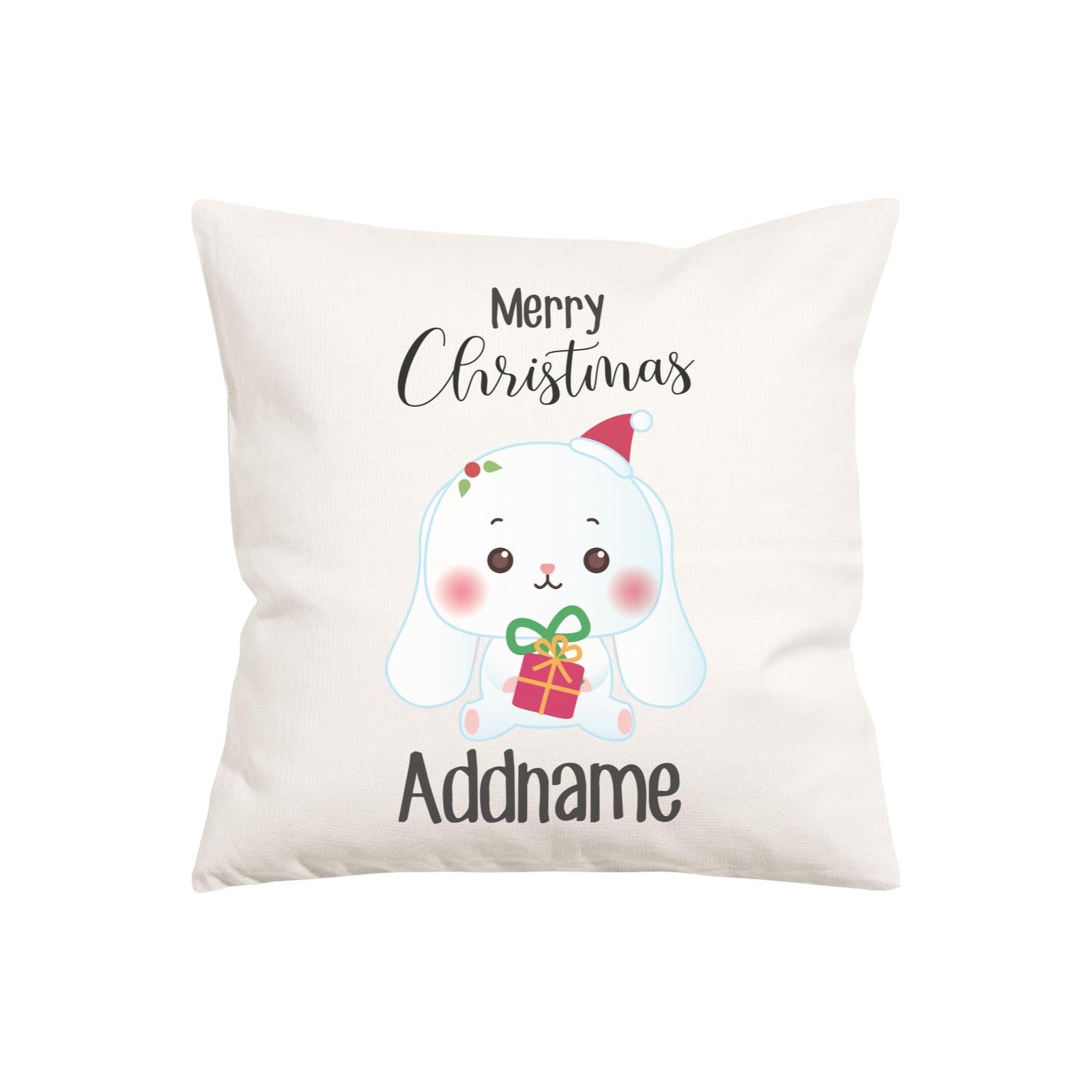 Christmas Cute Animal Series Rabbit Merry Christmas PW Cushion