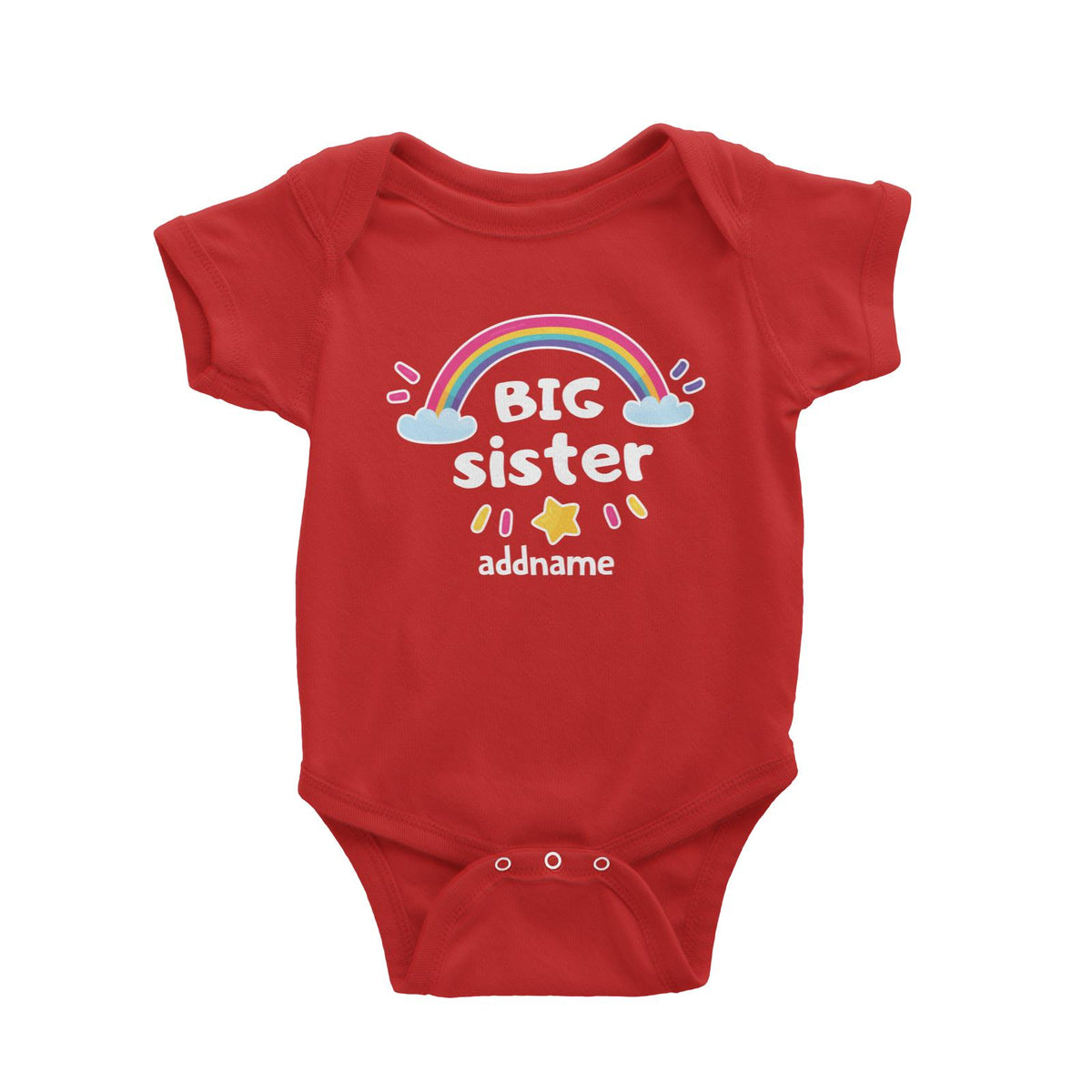 Cute Rainbow Big Sister Baby Romper