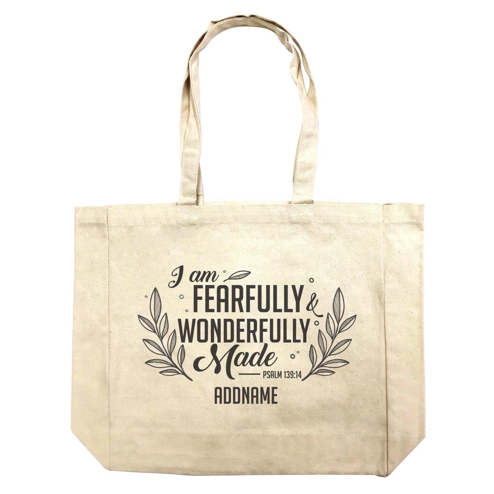 Christ Newborn I Am Fearfully Wonderfully Made Psalm 139.14 Addname Shopping Bag