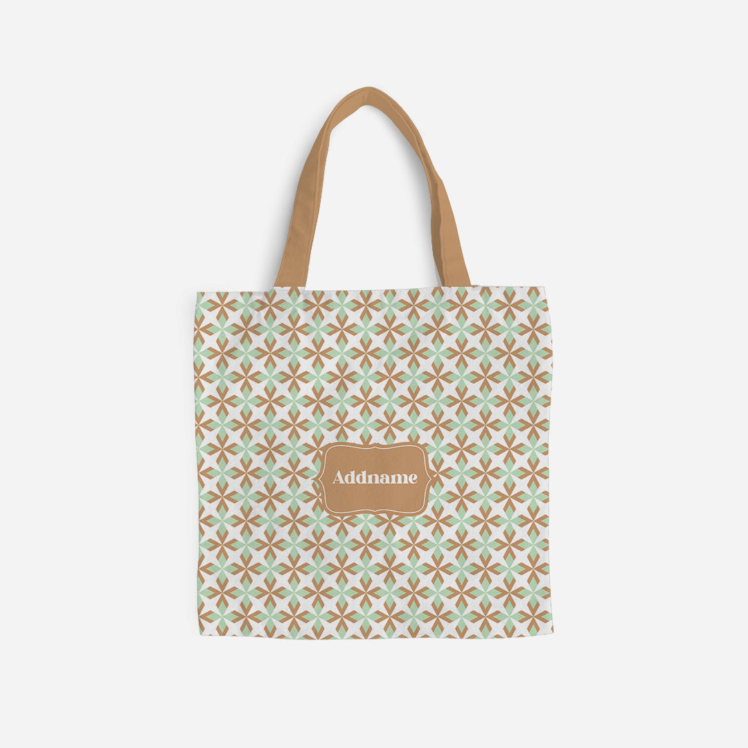 Ixora Series Full Print Canvas Bag - Brown
