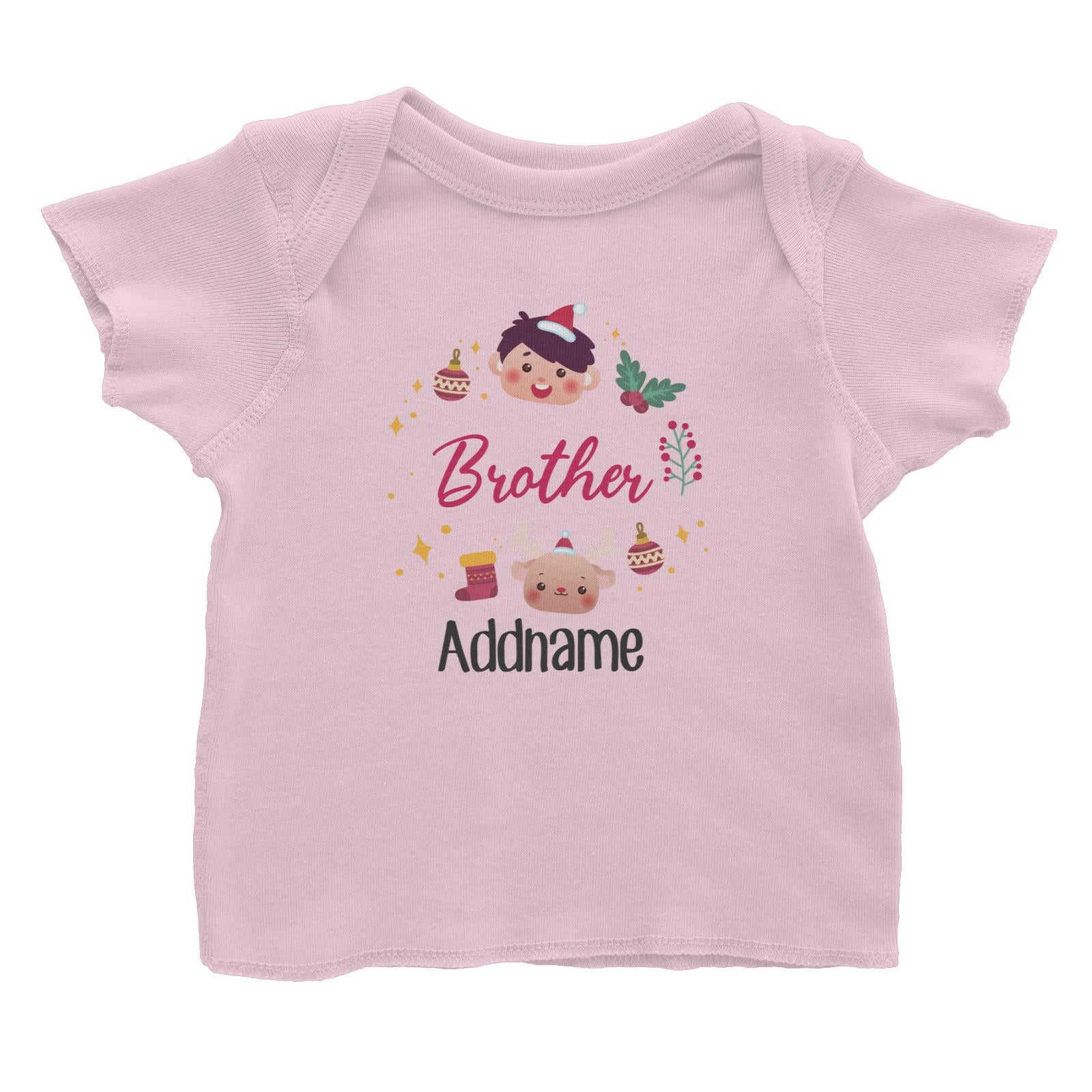 Christmas Cute Wreath Brother Baby T-Shirt