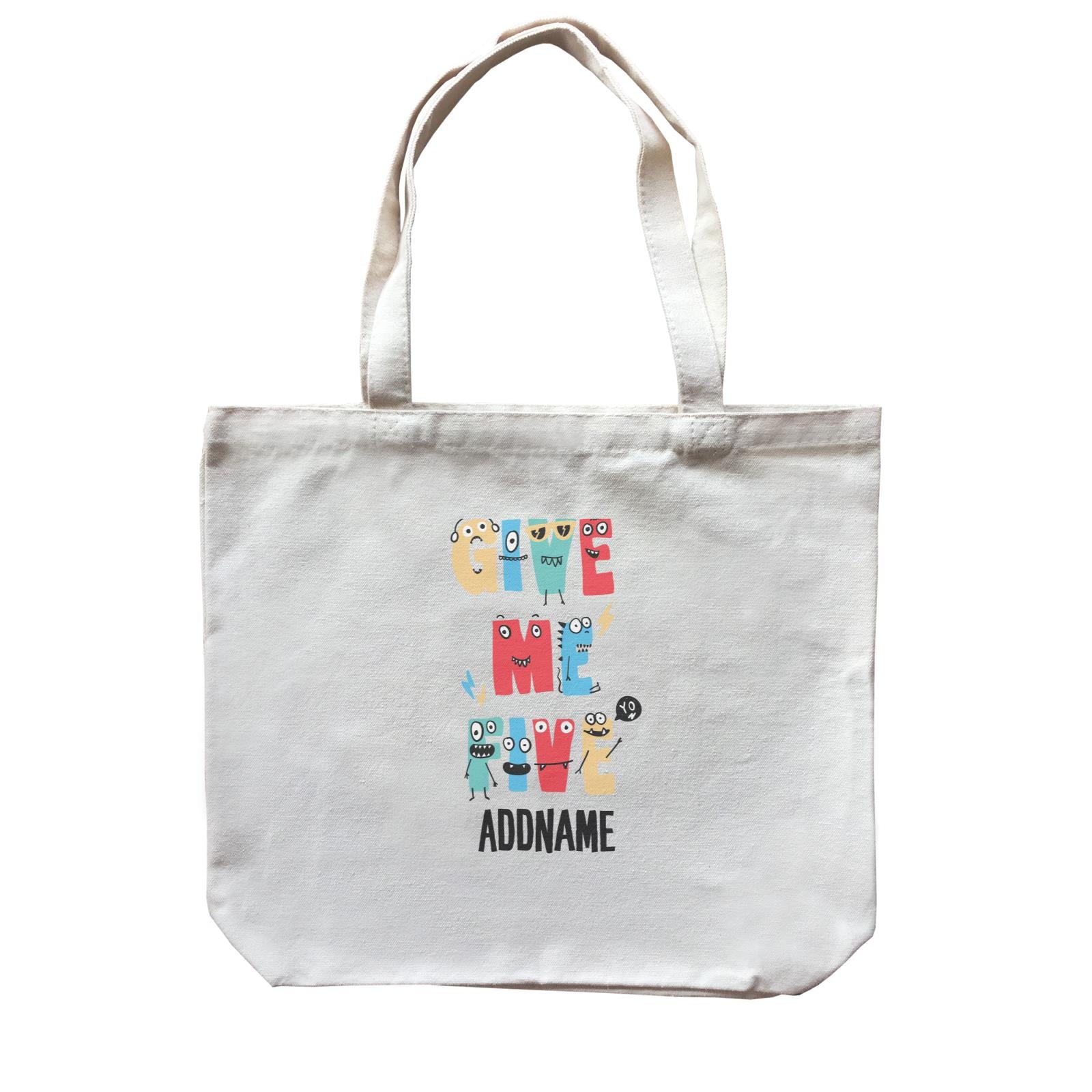 Cool Vibrant Series Give Me Five Addname Canvas Bag