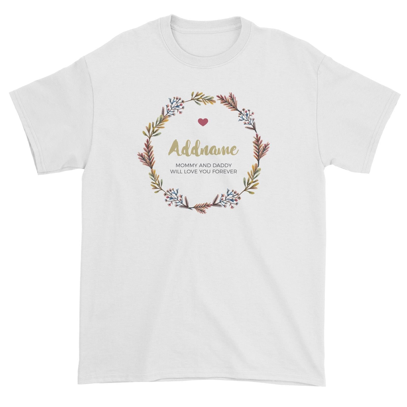Autumn Colours Wreath Personalizable with Name and Text Unisex T-Shirt