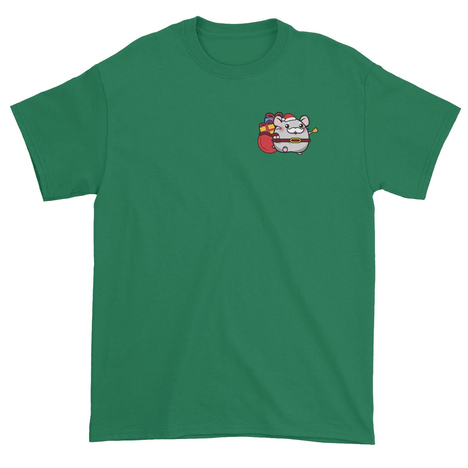 Christmas Cute Santa Hamster Series Santa Grandpa Hamster Unisex T-Shirt