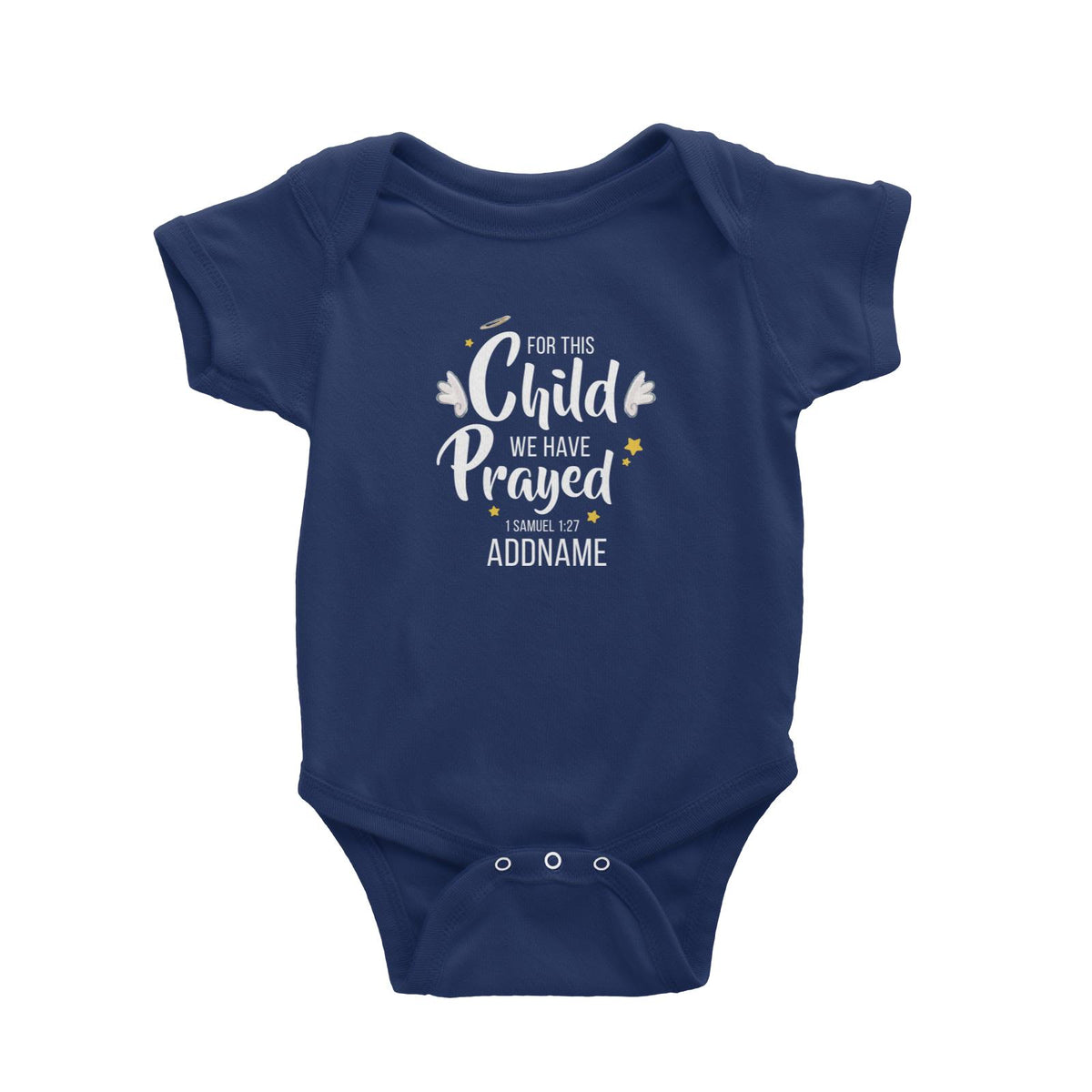 Gods Gift For This Child We Have Prayed 1 Samuel 1.27 Addname Baby Romper