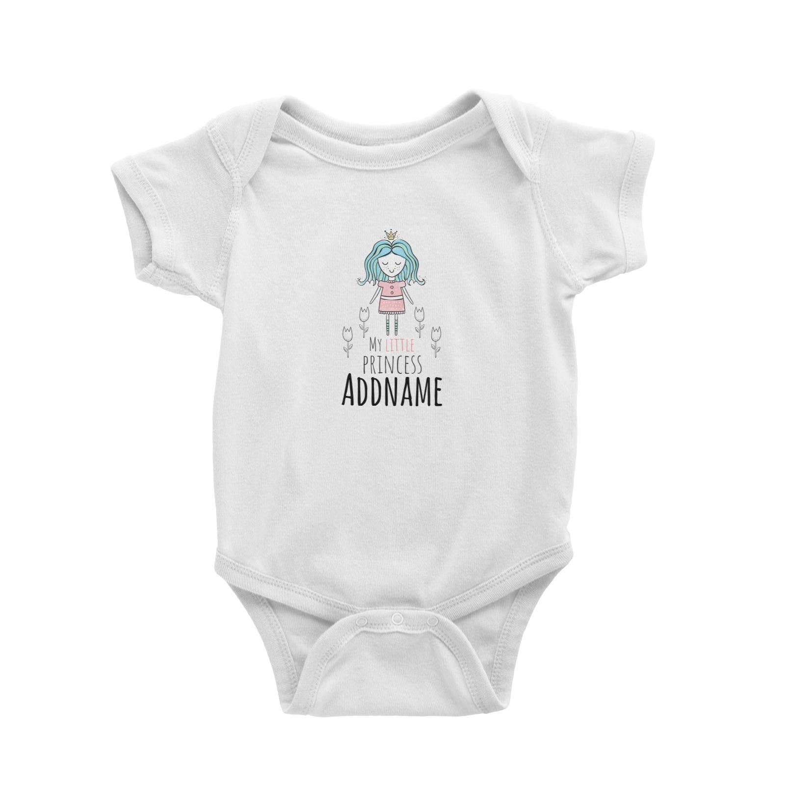 Drawn Dreamy Elements Little Princess Addname Baby Romper