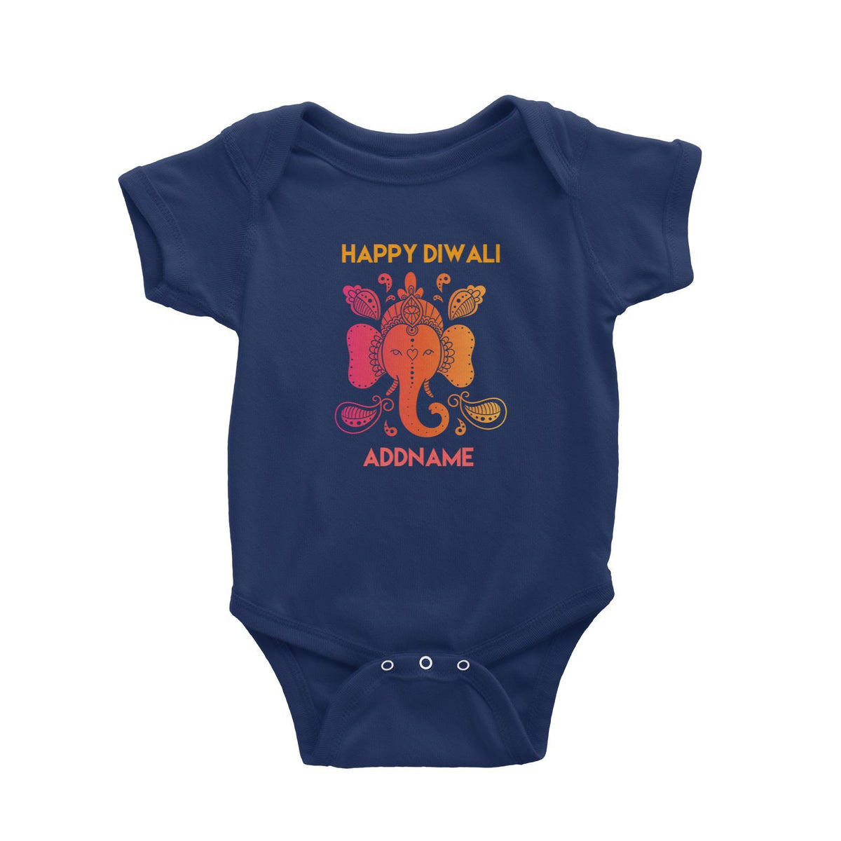 Deepavali Happy Diwali Ganesha Personalisable Baby Romper