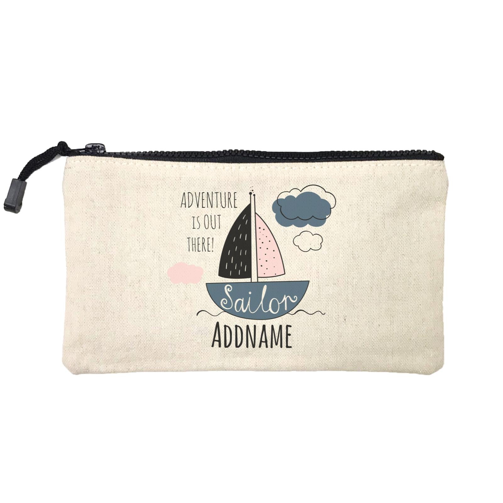 Drawn Ocean Elements Sailor Adventure is Out There Addname Mini Accessories Stationery Pouch