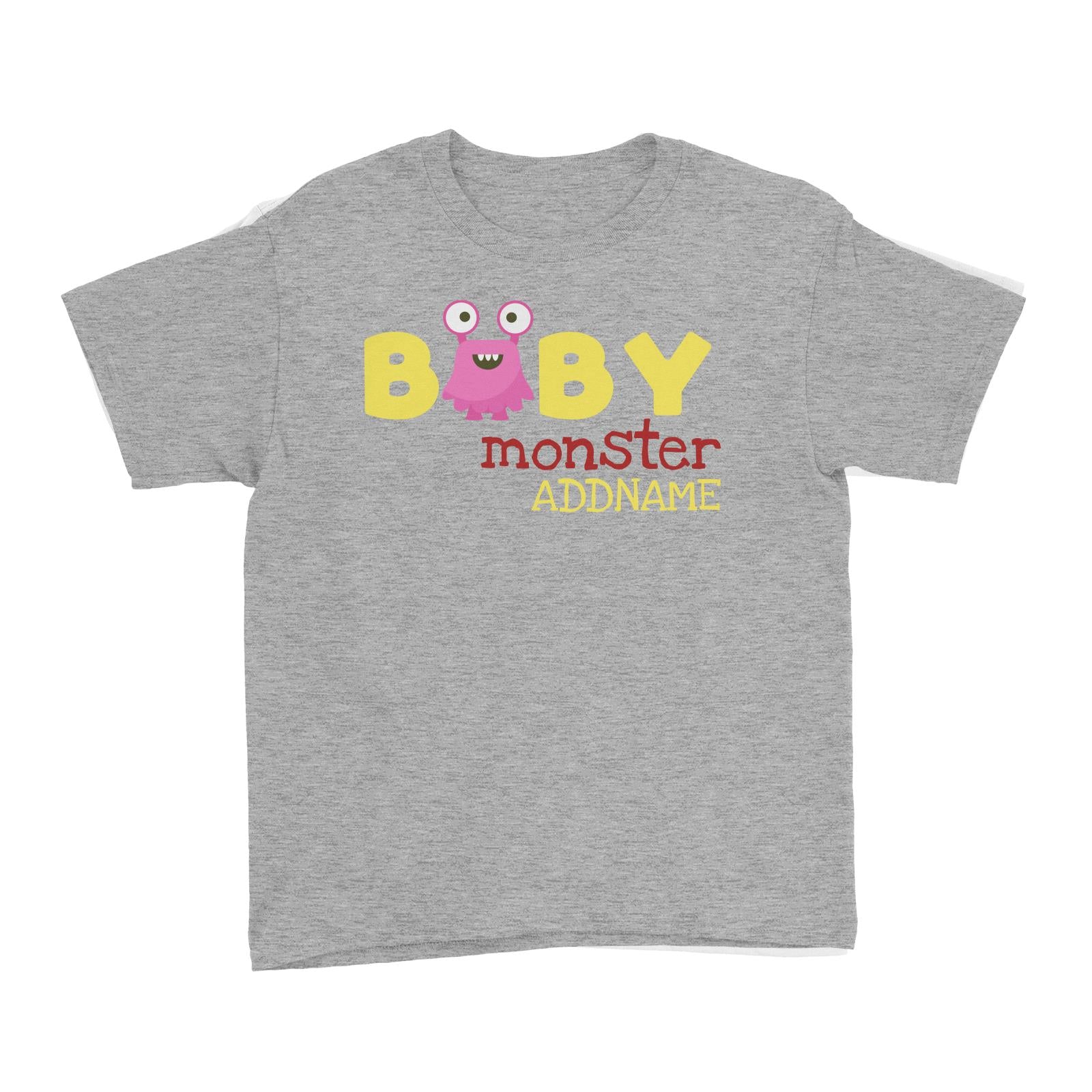 Pink Baby Monster Addname Kid's T-Shirt