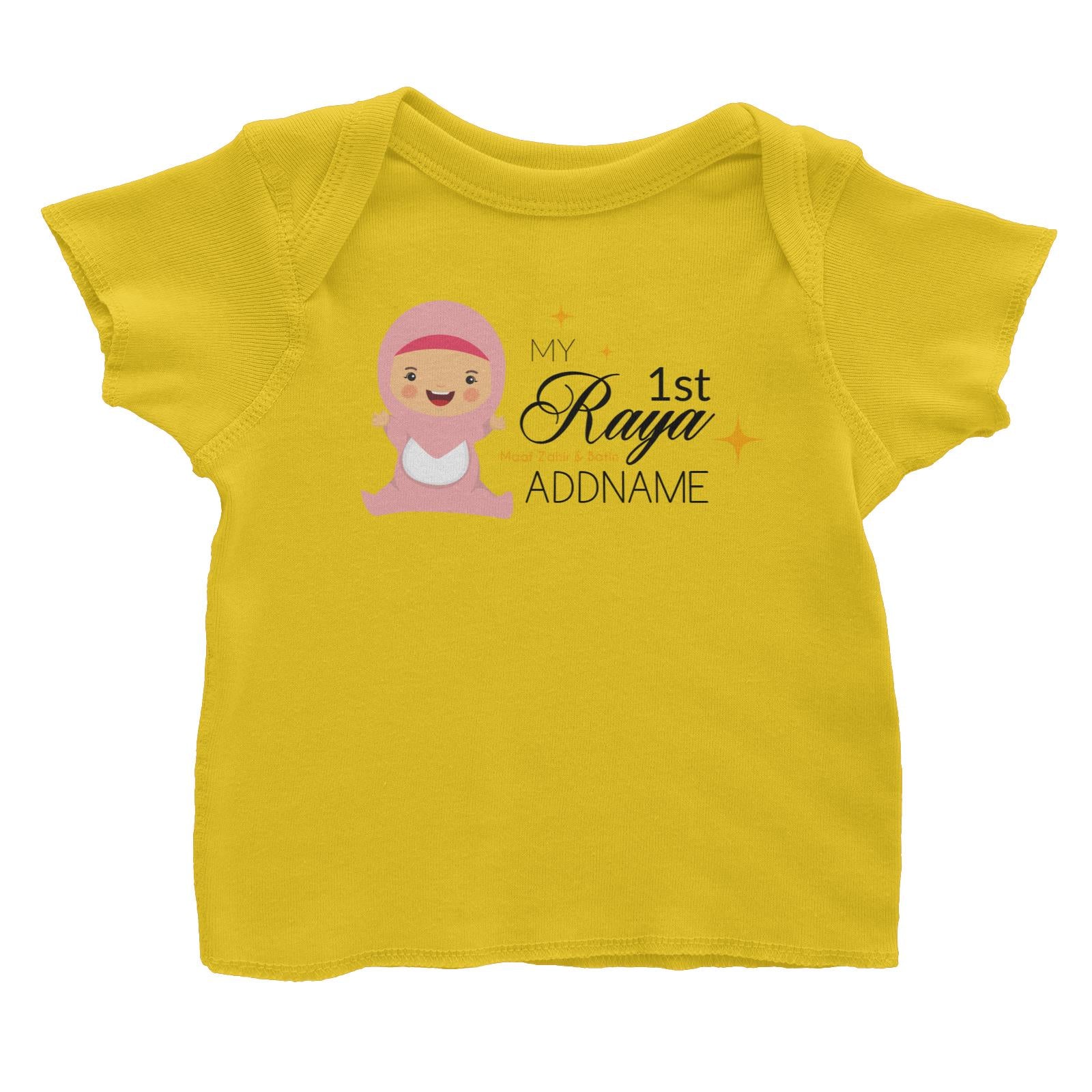 My 1st Raya Baby Girl Baby T-Shirt  Personalizable Designs Sweet Character