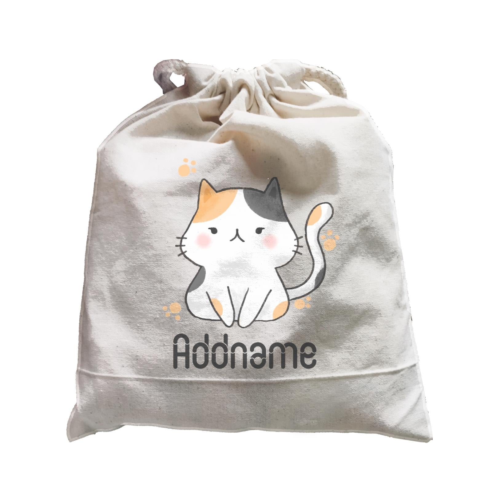 Cute Hand Drawn Style Cat Addname Satchel
