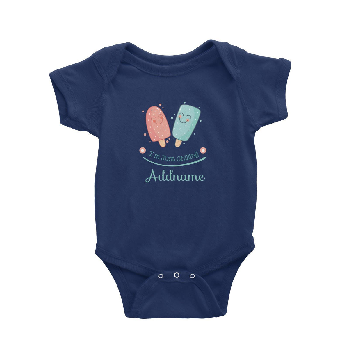 Cute Ice Creams I Am Just Chilling Addname Baby Romper