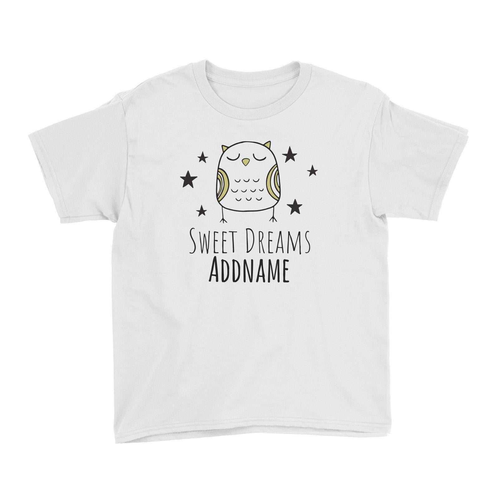Drawn Newborn Element Sweet Dreams Owl Addname Kid's T-Shirt