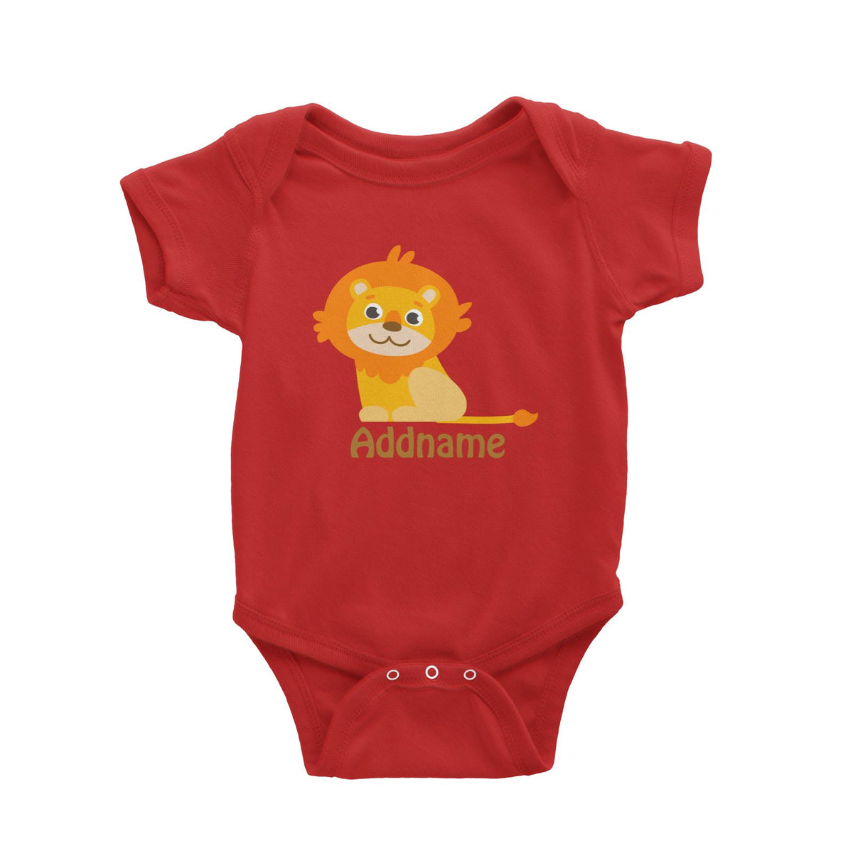 Animal Safari Jungle Lion Addname Baby Romper