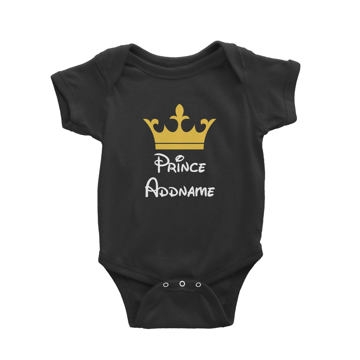 Royal Prince with Crown Addname Baby Romper