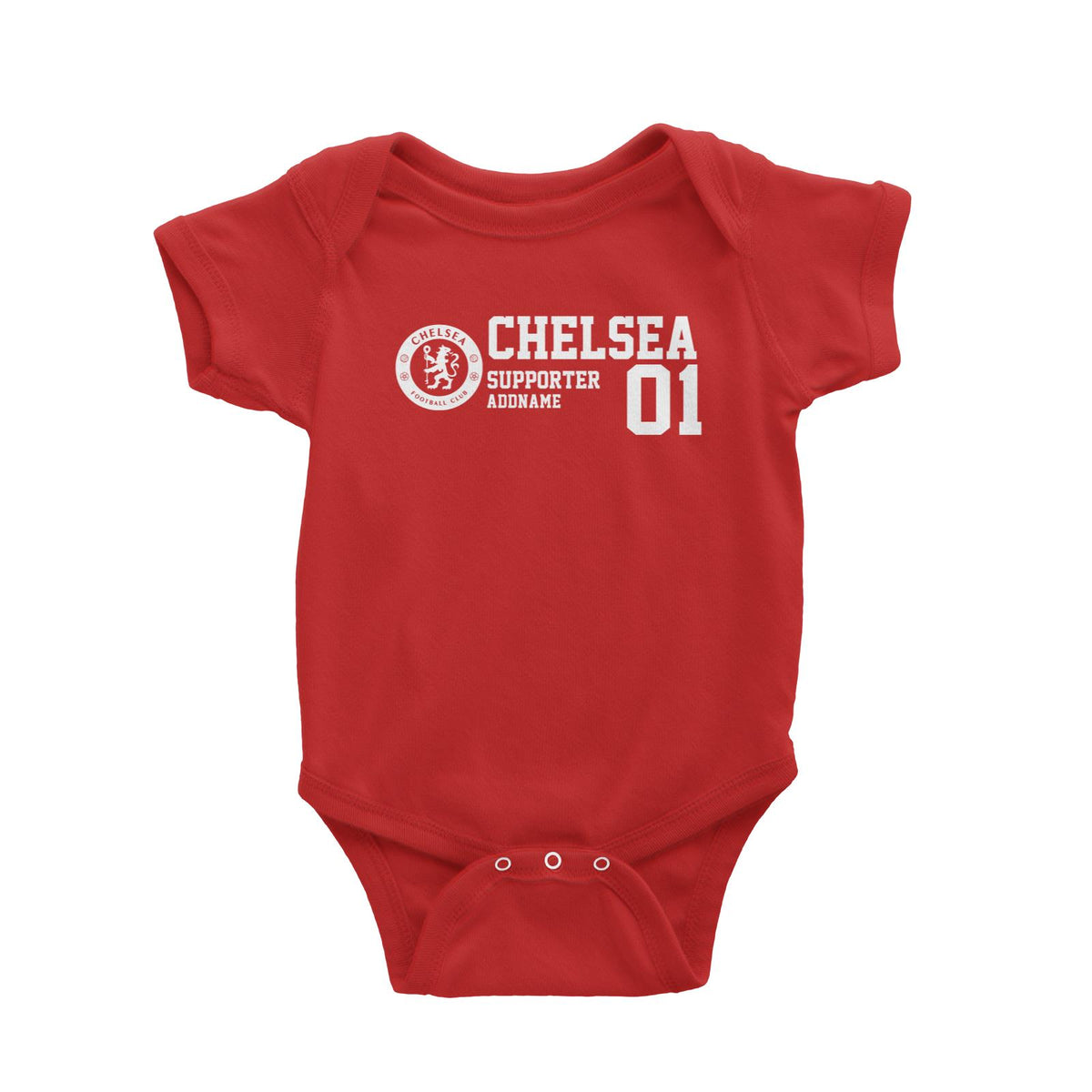 Chelsea Football Supporter Addname Baby Romper