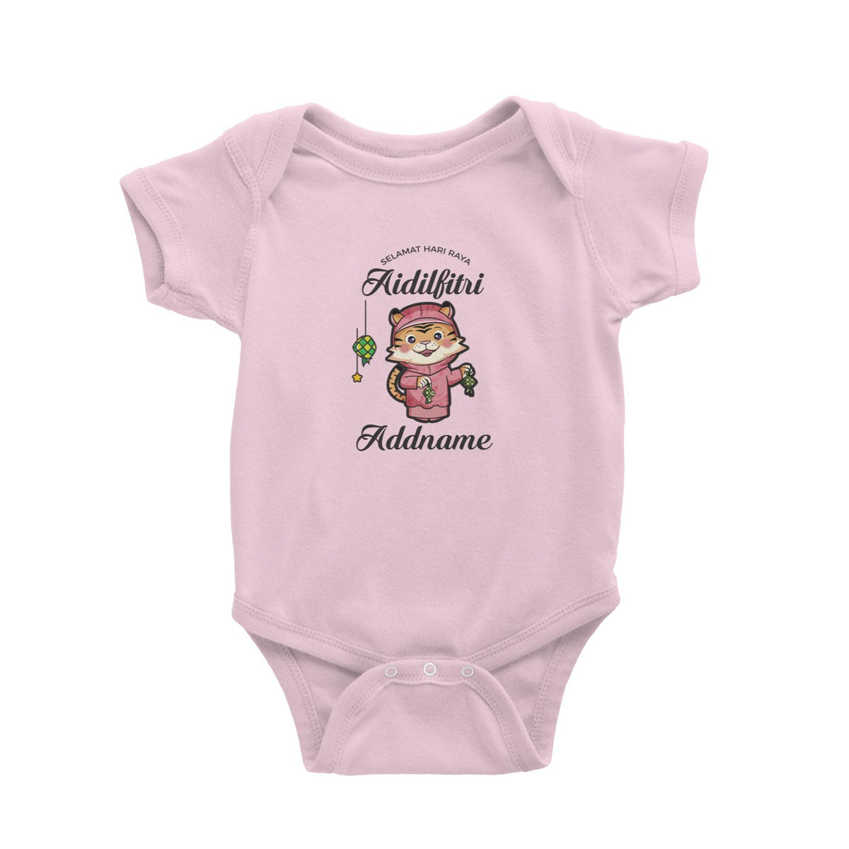 Raya Cute Animals Mama Tiger Wishes Selamat Hari Raya Aidilfitri Baby Romper