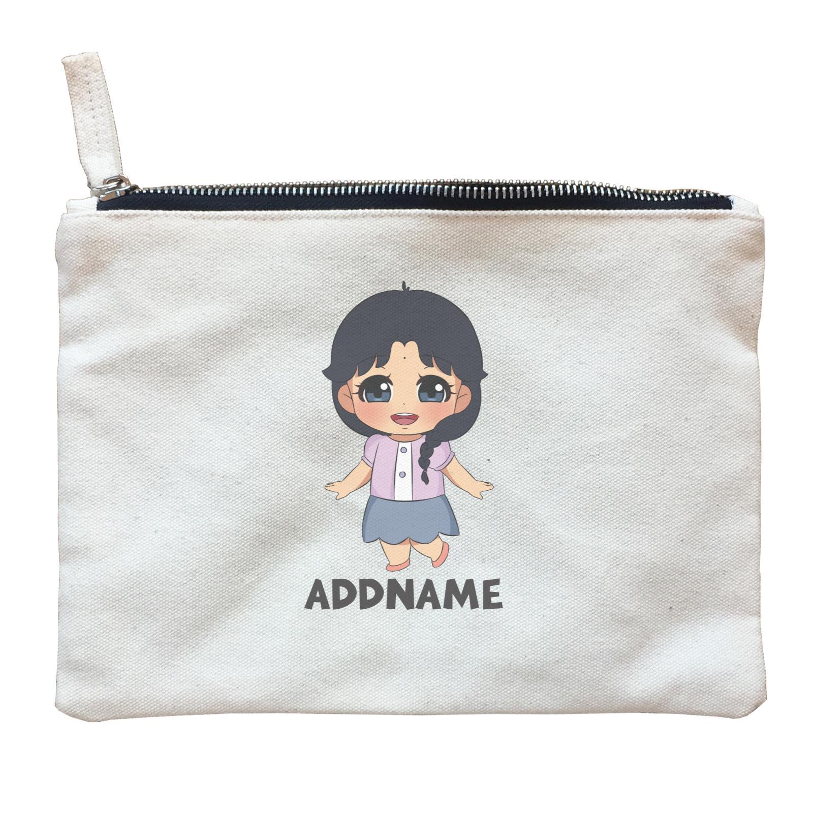 Children's Day Gift Series Little Indian Girl Addname  Zipper Pouch