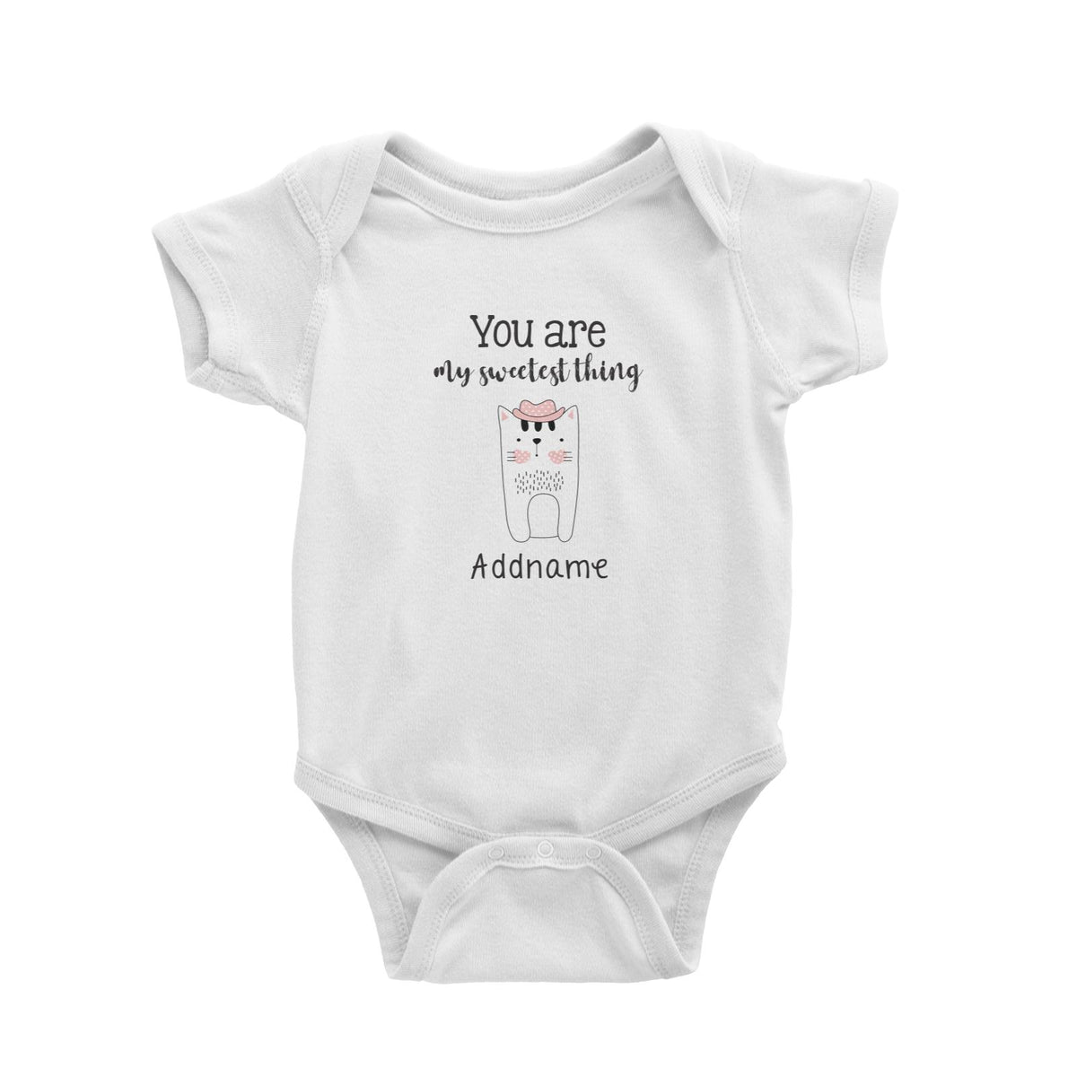 Cute Animals and Friends Series 2 Cat You Are My Sweetest Things Addname Baby Romper