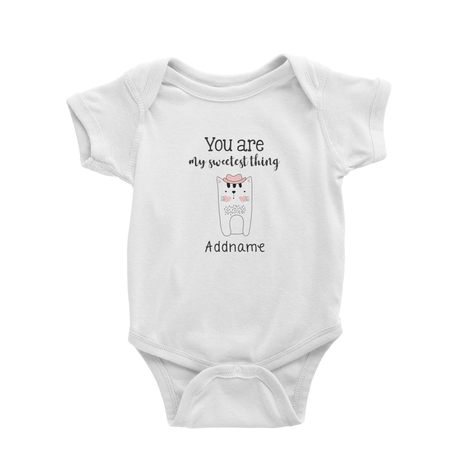 Cute Animals and Friends Series 2 Cat You Are My Sweetest Things Addname Baby Romper
