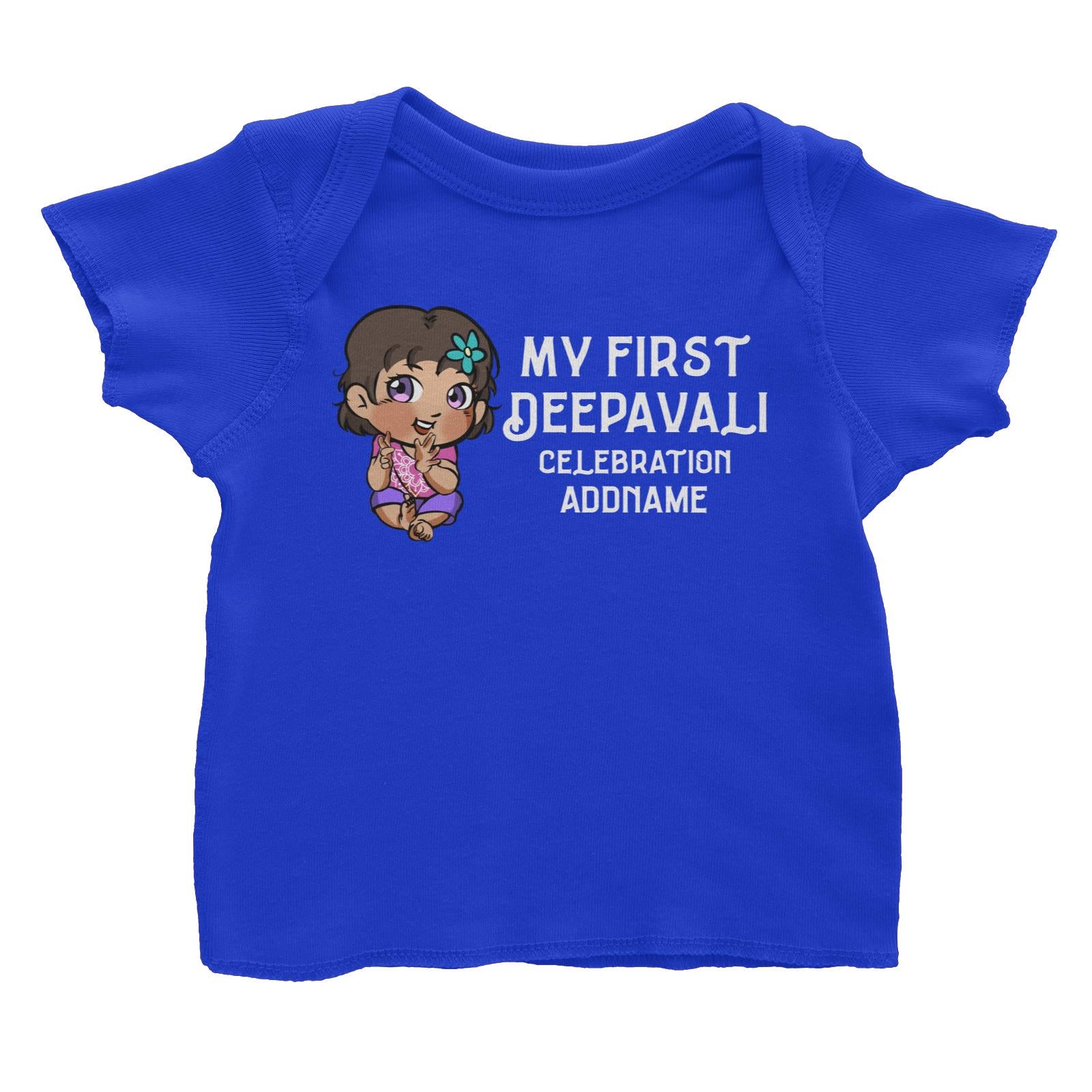 Deepavali Chibi Baby Girl First Deepavali Addname Baby T-Shirt