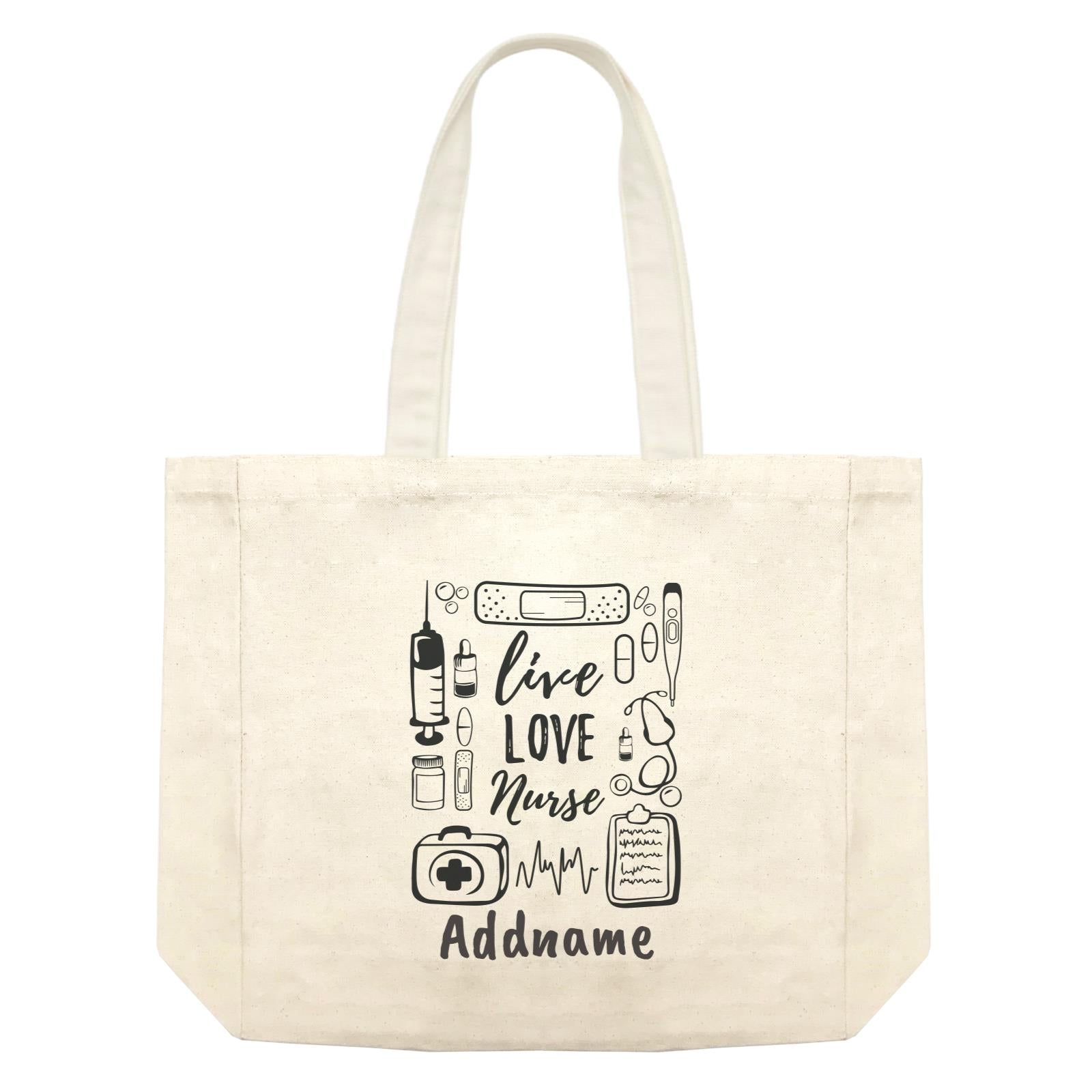 Live, Love, Nurse Shopping Bag