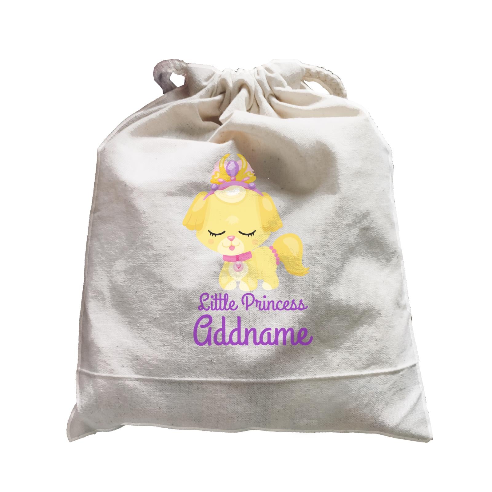 Little Princess Pets Yellow Dog with Crown Addname Satchel