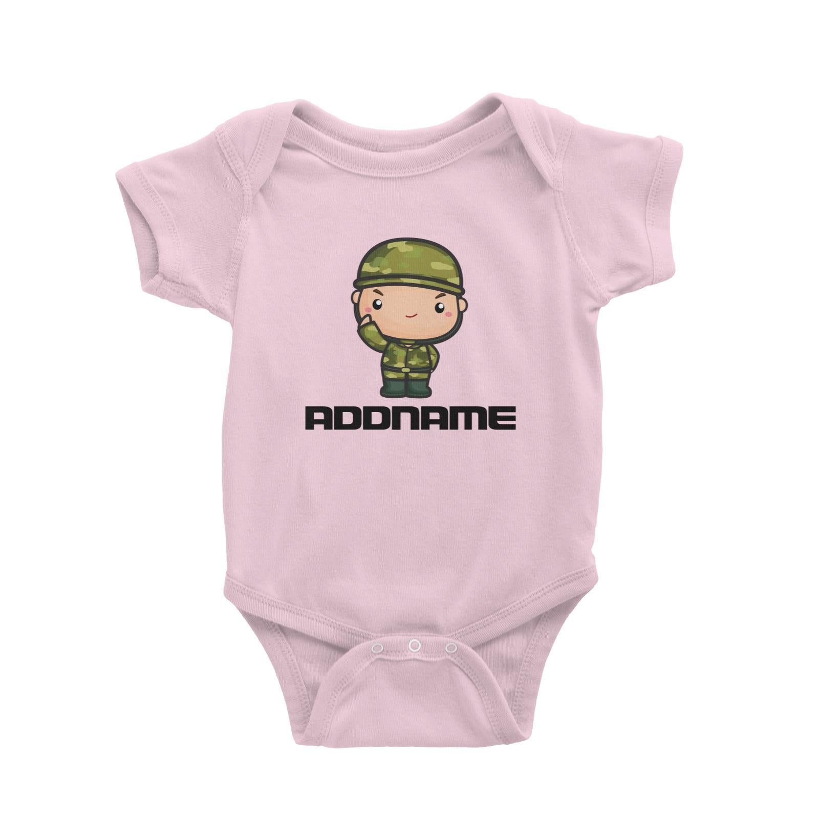 Birthday Battle Theme Army Soldier Boy Addname Baby Romper