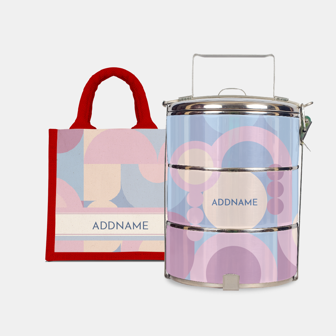 Ryn Series - Bandung  - Lunch Tote Bag with Three-Tier Tiffin Carrier