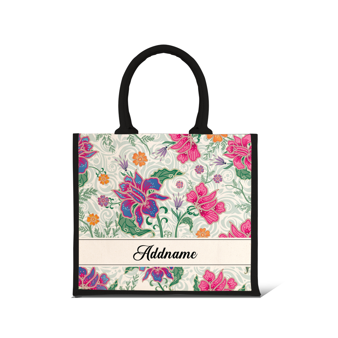 Modern Mahsuri Series - Legend Green Half Lining Jute Bag