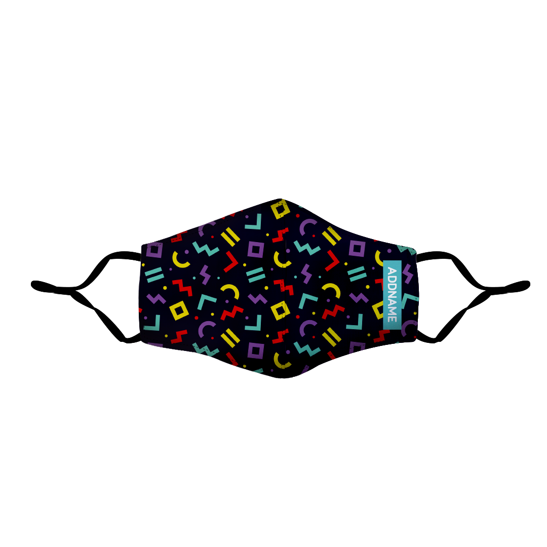 Neon Memphis Fitted Fabric Mask
