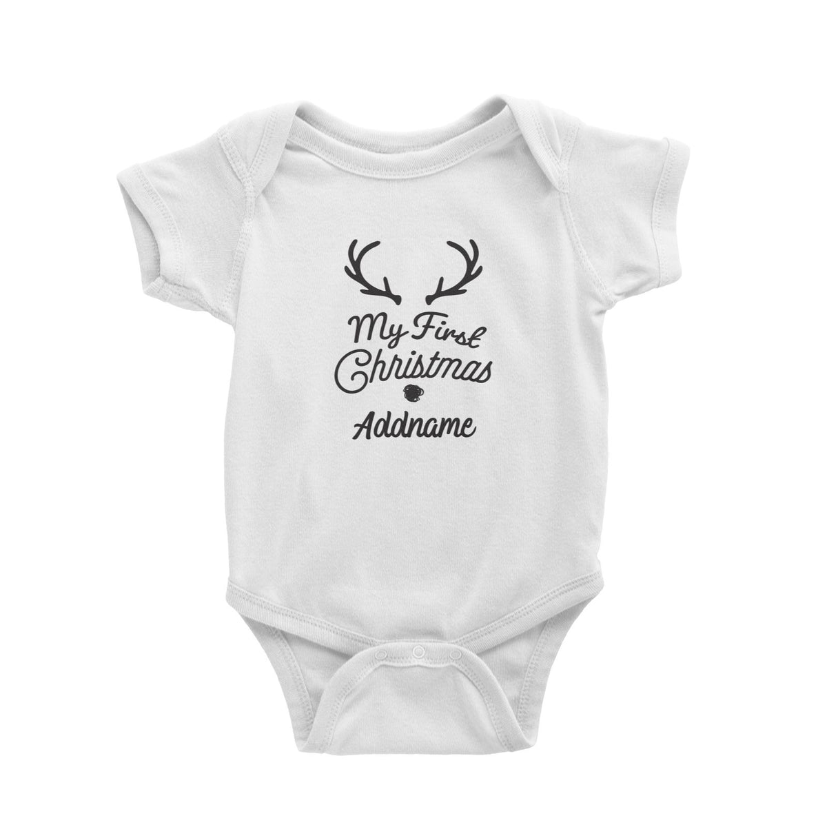 Christmas Series Antler My First Christmas Baby Romper
