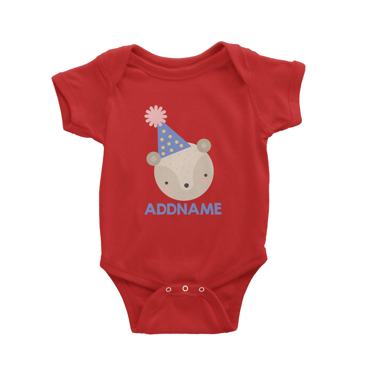 Cute Squirrel with Party Hat Birthday Theme Baby Romper