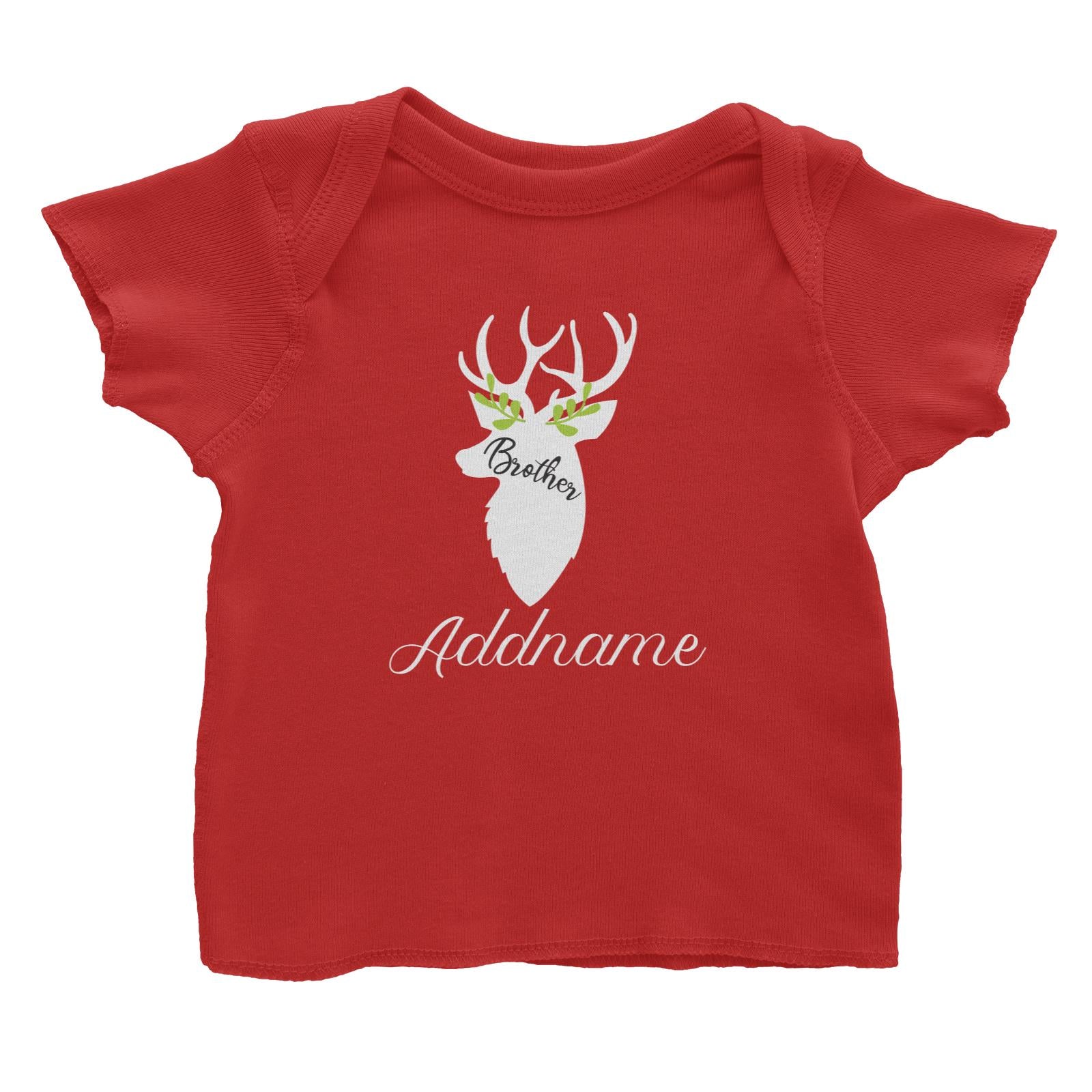 Christmas Series Brother Silhouette Reindeer Baby T-Shirt
