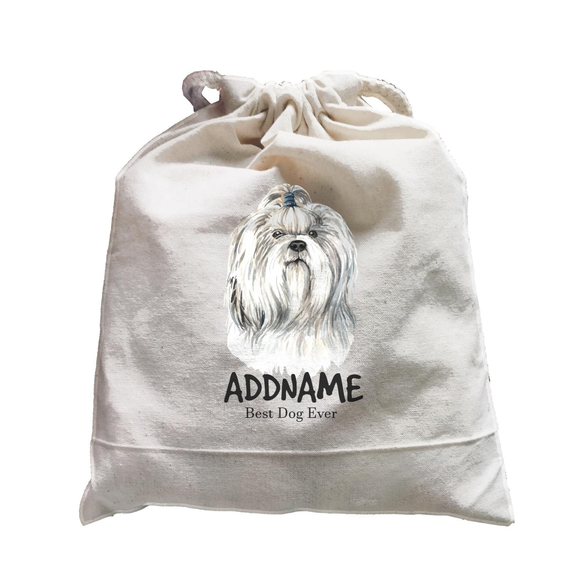 Watercolor Dog Shih Tzu Best Dog Ever Addname Satchel