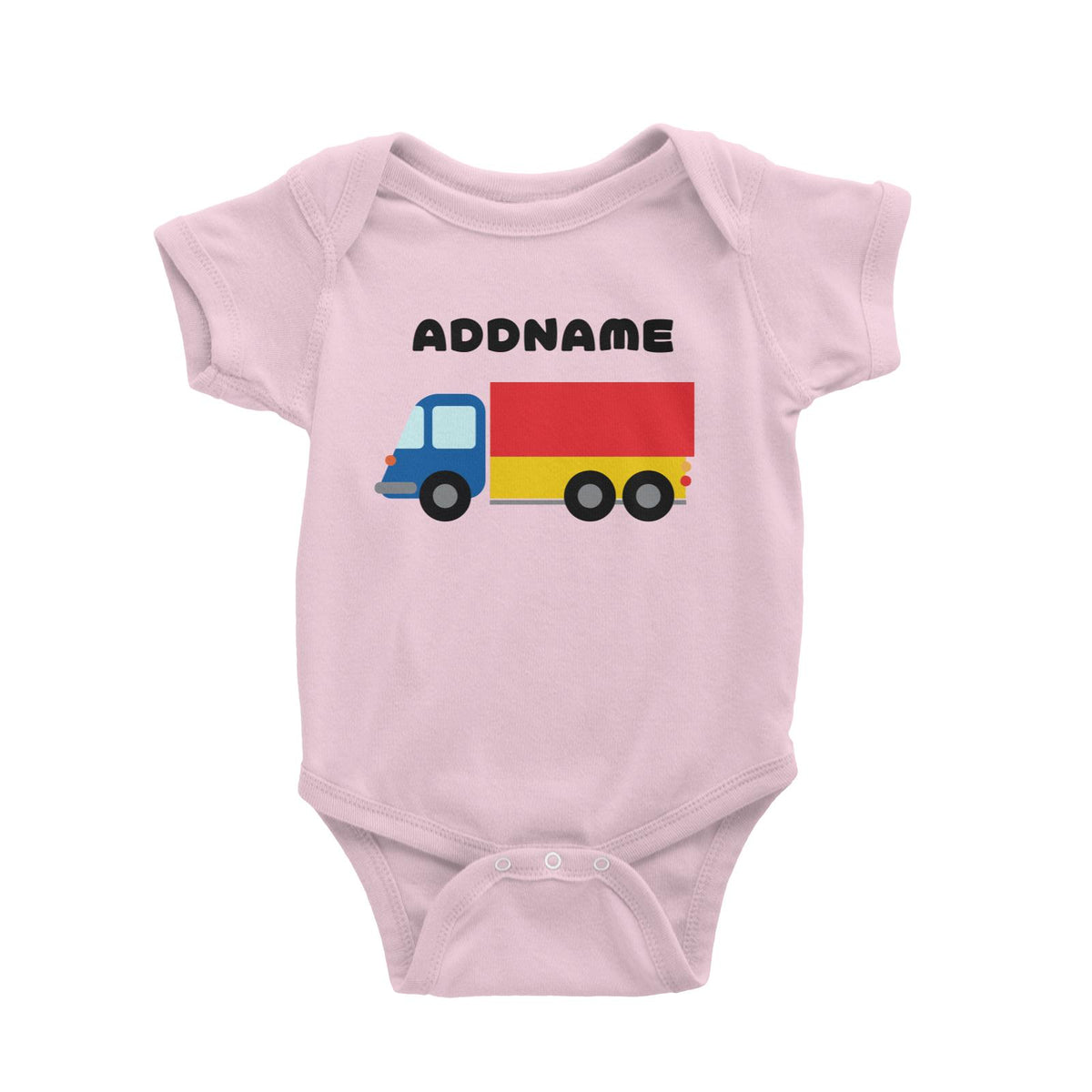 Transportation Truck Addname Baby Romper