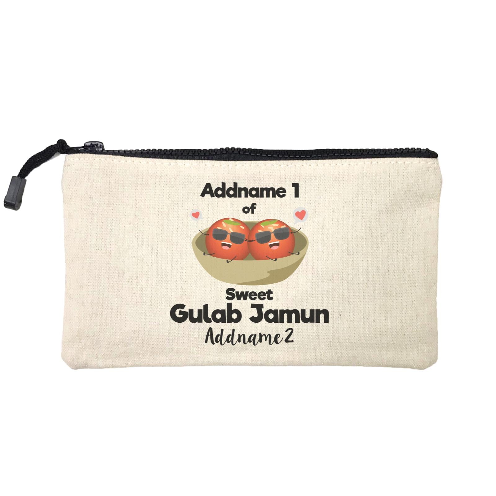 Addname 1 of Sweet Gulab Jamun Addname 2 Mini Accessories Stationery Pouch