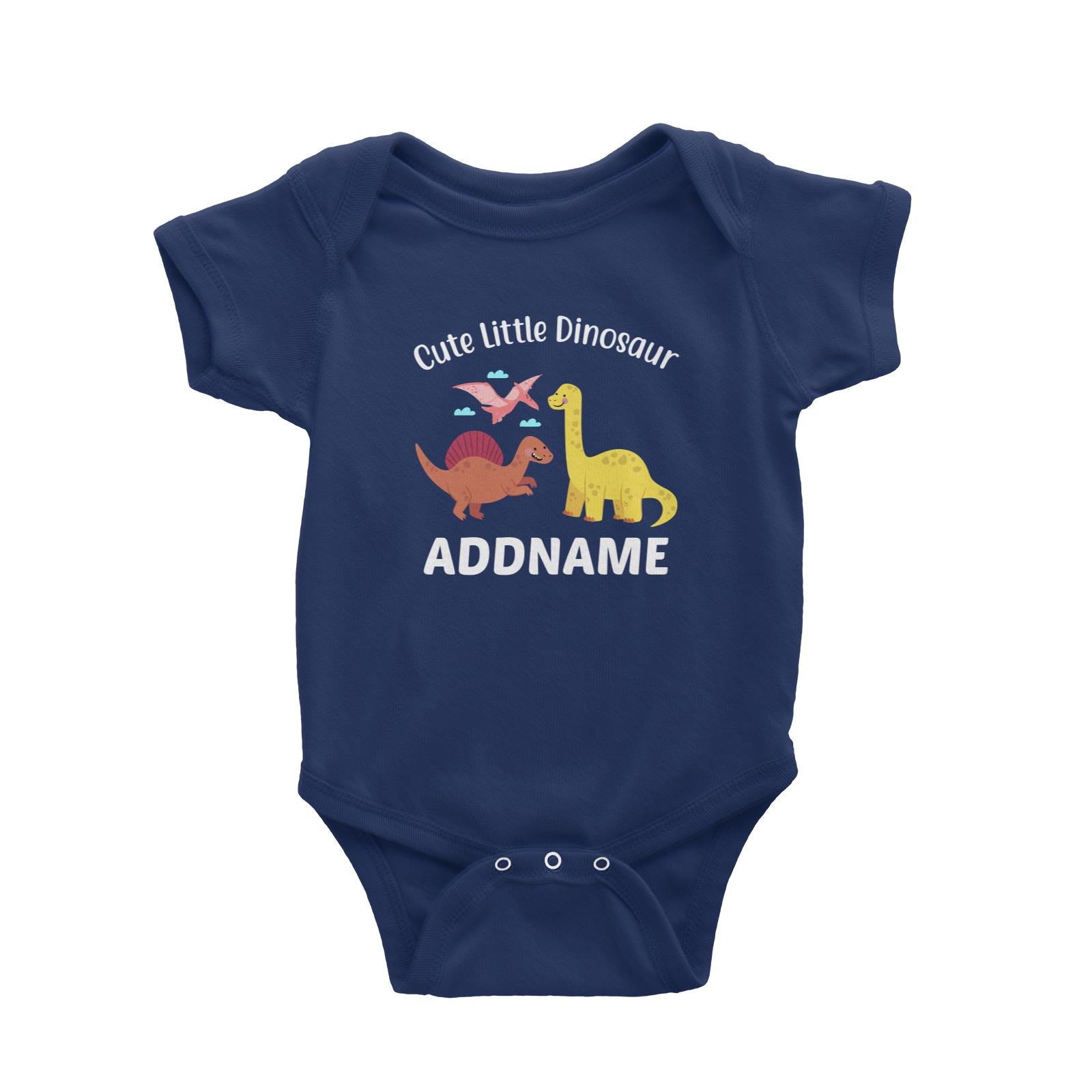 Cute Little Dinosaur Addname Baby Romper