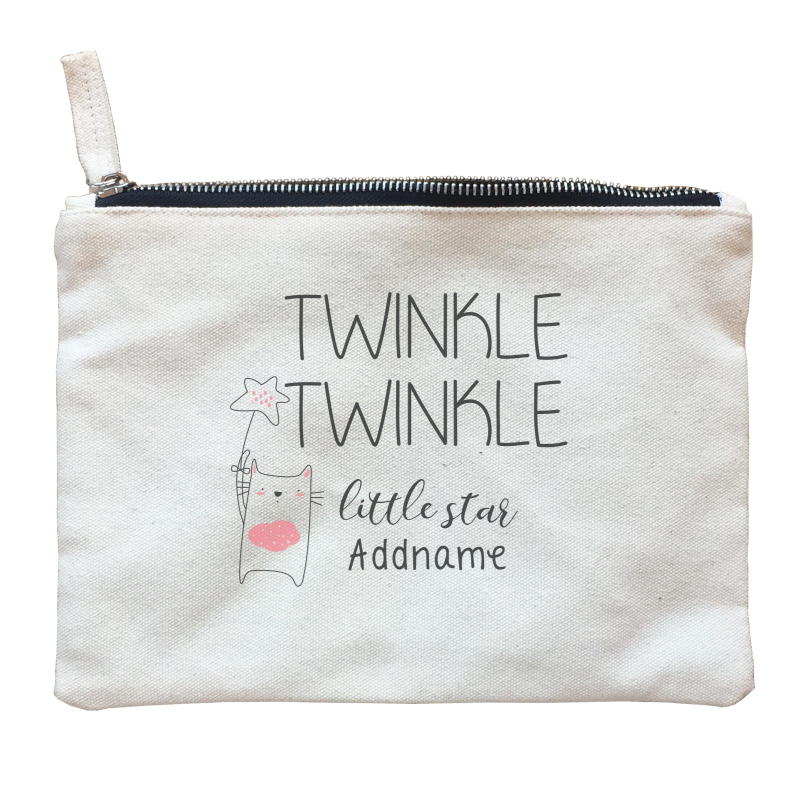 Cute Animals and Friends Series 2 Cat Twinkle Twinkle Little Star Addname Zipper Pouch