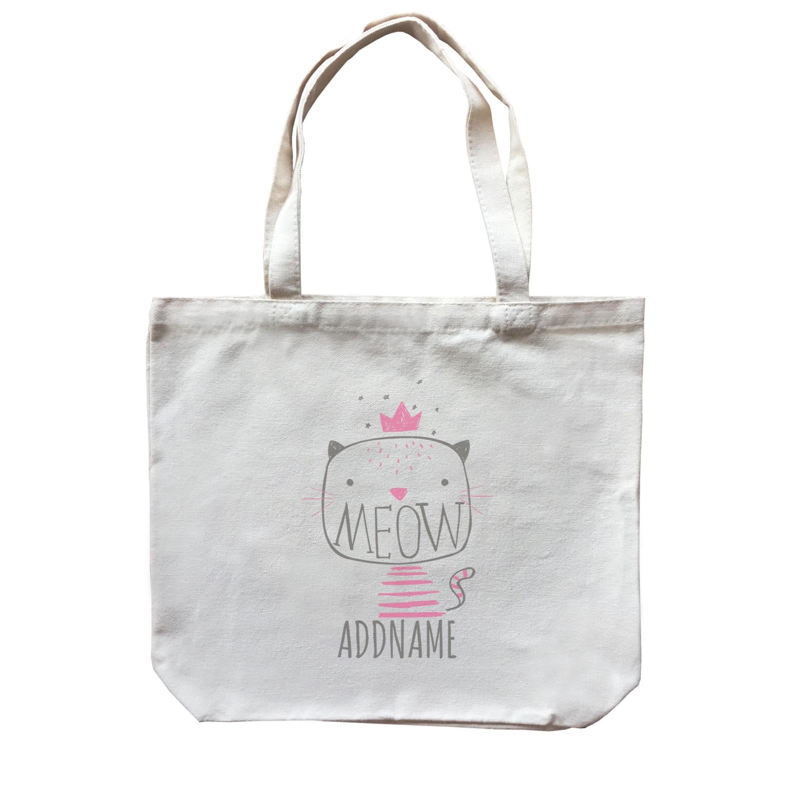 Meow Cat Princess Addname Canvas Bag