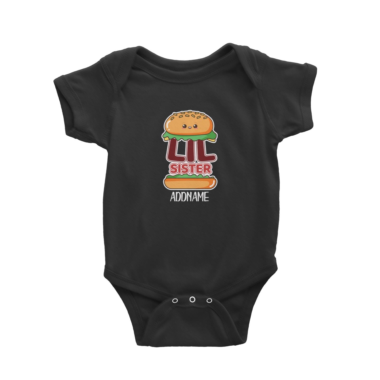 Cute Burger Little Sister Baby Romper