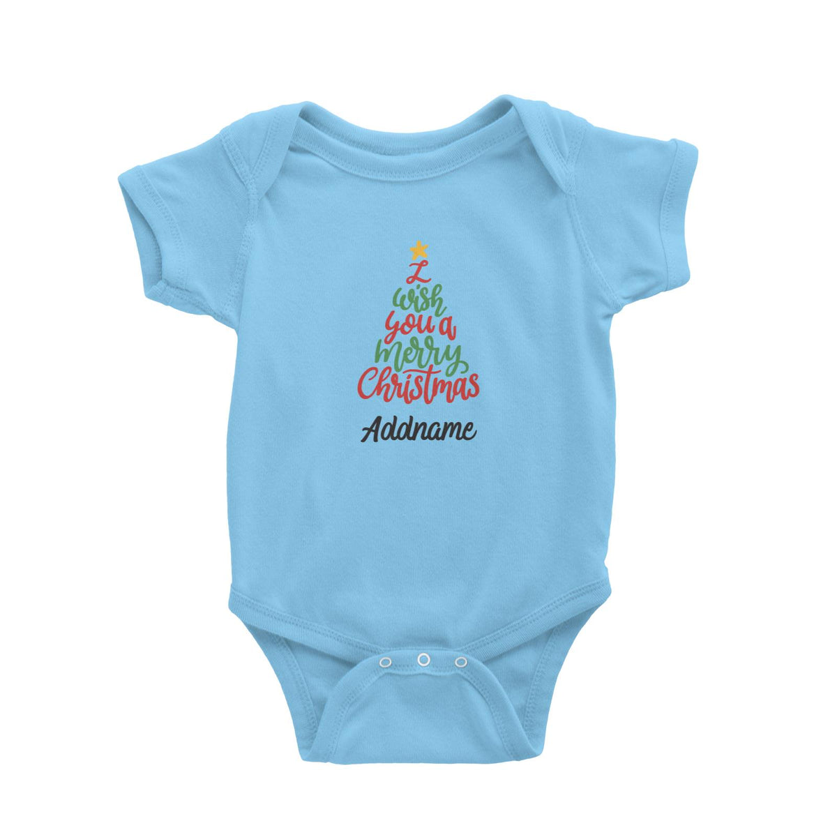 Christmas Series I Wish You A Merry Christmas Tree Baby Romper