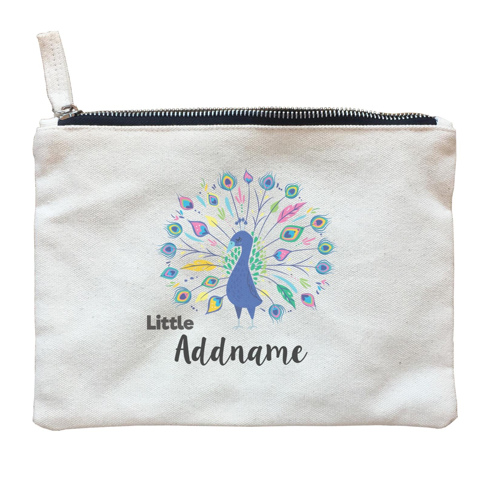 Deepavali Colourful Sweet Little Peacock Addname Zipper Pouch