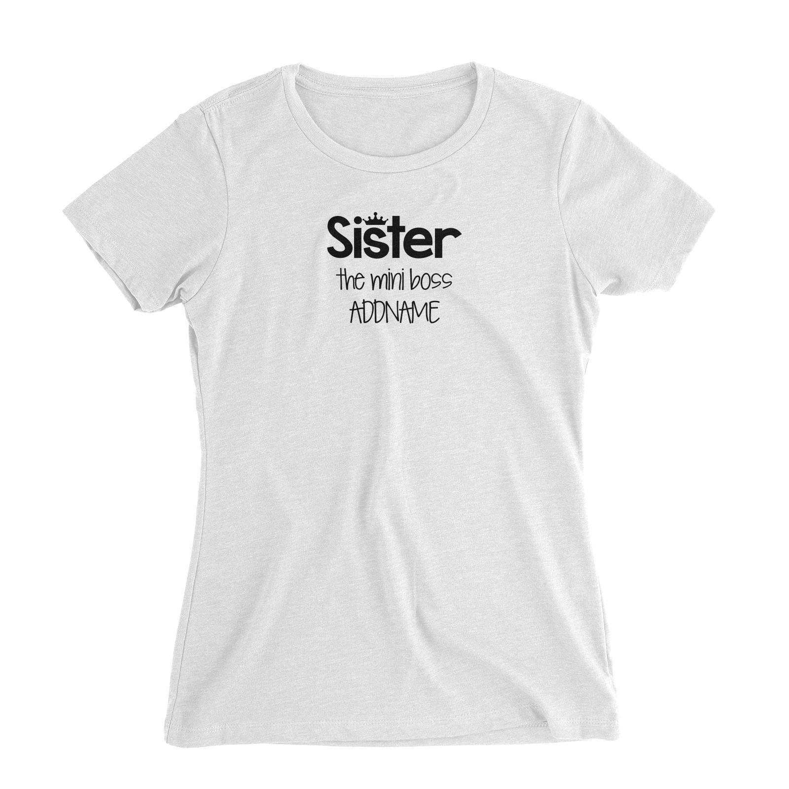 Sister with Tiara The Mini Boss Women's Slim Fit T-Shirt
