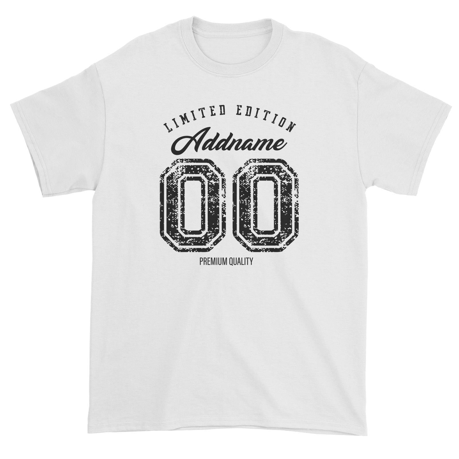 Limited Edition Premium Quality Personalizable with Name and Number Unisex T-Shirt